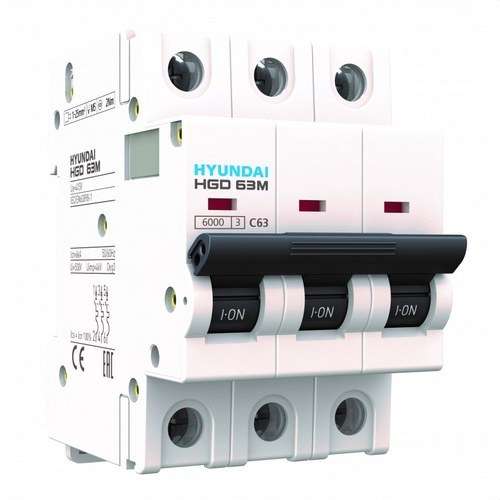 STD 2P 16A Circuit Breaker Curve C 6kA with reference HGD63-M2P016C from the brand HYUNDAI