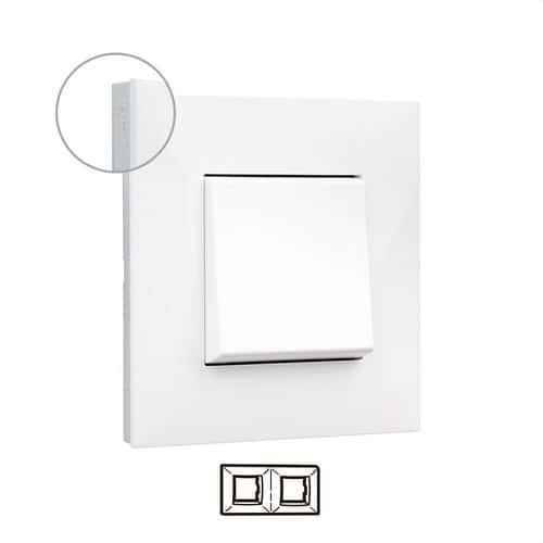 Afwerkingskader voor 2 elementen wit/chroom Valena Next met referentie 741012 van het merk LEGRAND