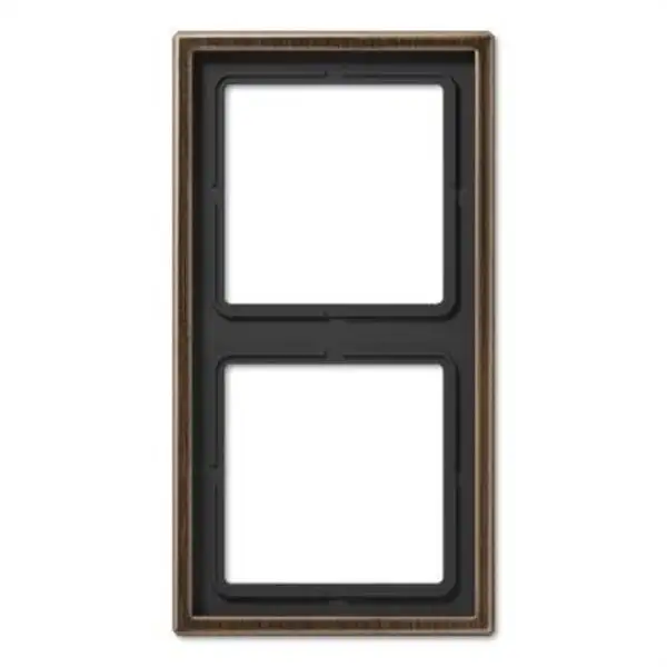 Dubbel frame Jung LS990 Messing antiek met referentie ME2982AT van het merk JUNG