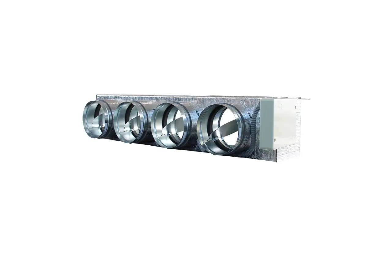 Gemotoriseerde plenum Airzone Easyzone 6.0 AZEZ6DAIBS07S4 voor Daikin – 4 uitgangen Ø200 mm (middelgrote capaciteit) met referentie AZEZ6DAIBS07S4 van het merk AIRZONE