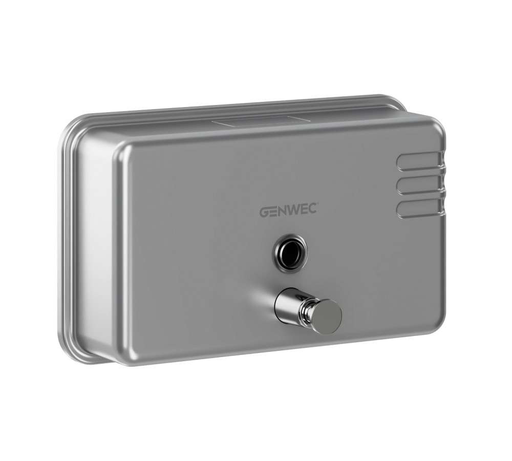 Horizontale zeepdispenser 1100ml inox 304 satijn met referentie GW04 02 04 01 van het merk GENWEC