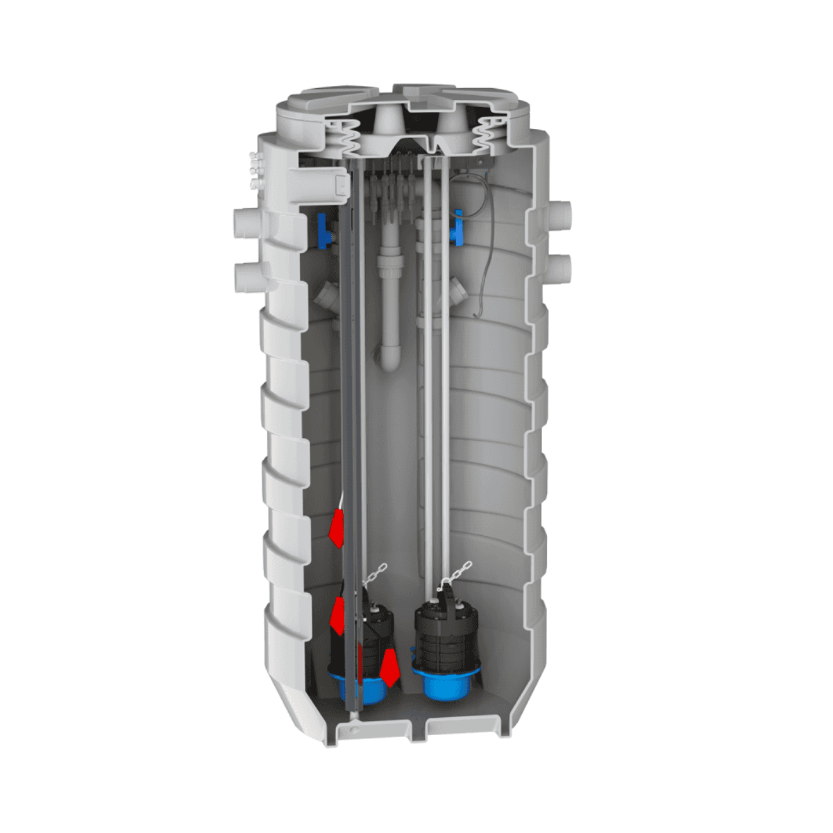 Driefasige pompenstation SFA Sanifos 1300 2VX SP T - Vortex versie met referentie 009FOS1300VT van het merk SFA SANITRIT