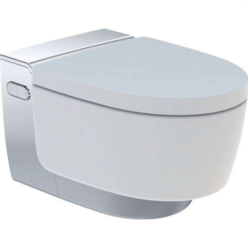 Opgehangen bidet-wc Geberit AquaClean Mera Comfort wit en chroom met referentie 146.212.21.1 van het merk GEBERIT