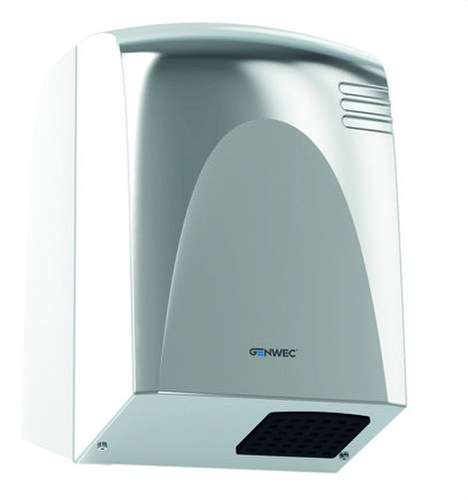 Elektronische sensor-handdroger Wecflow glanzend roestvrij staal met referentie GW01 14 04 02 van het merk GENWEC
