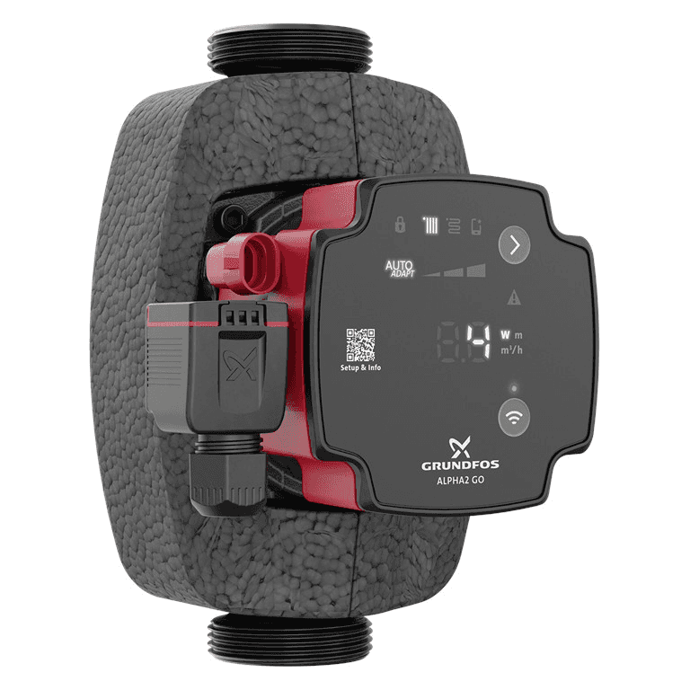 Grundfos ALPHA2 GO 25-60 180 circulatiepomp met referentie 93074216 van het merk GRUNDFOS
