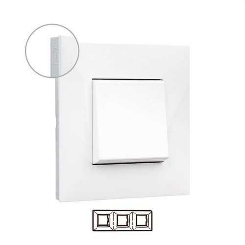 Wit/chroom sierplaat voor 2 elementen Valena Next met referentie 741013 van het merk LEGRAND