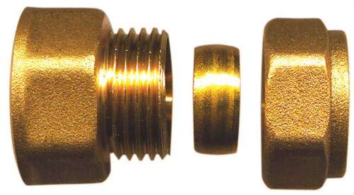 Rechte vrouwelijke messing koppeling 1/2"x12mm met referentie TAP00223 van het merk ATUSA