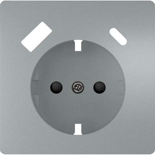 Schuko-stopcontactafdekking met USB platinum metallic Siemens Delta Style met referentie 5UH12725PM10 van het merk BJC