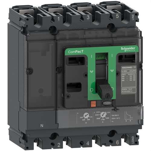 Automatische schakelaar ComPacT NSX160F 36kA AC 4P4R 125A TMD met referentie C16F4TM125 van het merk SCHNEIDER ELECTRIC
