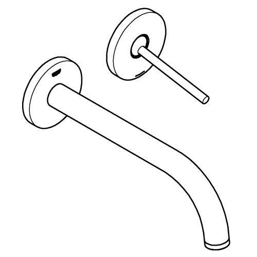 Wandgemonteerde wastafelkraan met enkele hendel Atrio Joystick supersteel met referentie 29406DC0 van het merk GROHE