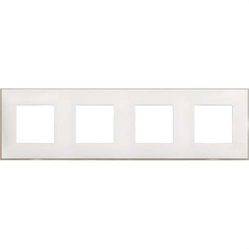 Sierlijst voor 2x4 modules satijnwit Classia met referentie R4802M4WS van het merk BTICINO