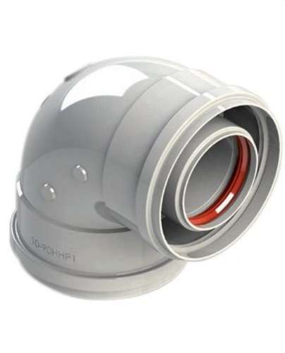 Schoorsteenknie diameter 80/110mm 90º vrouw-vrouw wit aluminium met referentie 811-90HHP1 van het merk FIG