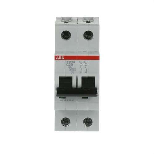 Magnetothermisch S202M-C20 2P 20A Curve C 15kA met referentie 2CDS272001R0204 van het merk ABB