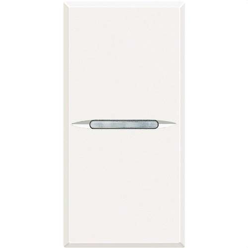 Witte smalle kruisschakelaar Axolute met referentie HD4004 van het merk BTICINO