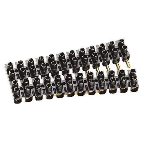 Zwarte verbindingsstrip Suprem met 12 aansluitklemmen van 6mm2 inplugbaar met referentie 034253 van het merk LEGRAND