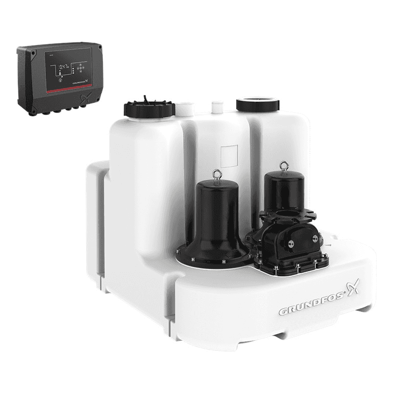 Dubbele pomp-opvoerinstallatie Grundfos Multilift MLD.38.3.2 met referentie 97901114 van het merk GRUNDFOS