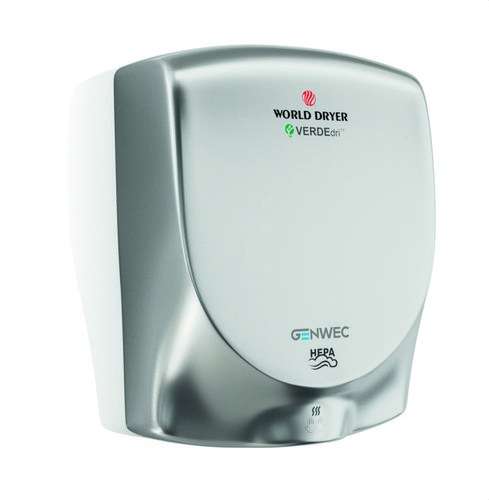 Elektronische sensor handendroger Verdedri inox satijn met referentie GW01 28 04 01 van het merk GENWEC