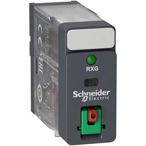 Relais 1 C/O 10A + Testknop + LED 48V AC met referentie RXG12E7 van het merk SCHNEIDER ELECTRIC