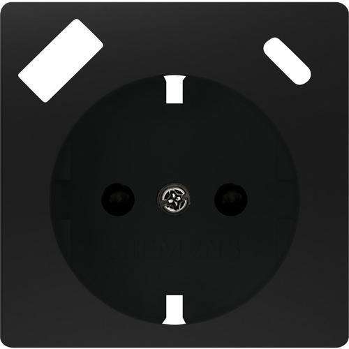 Schuko stopcontactafdekking met USB matzwart Miro met referentie 5UH10725SB10 van het merk BJC