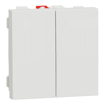 Schakelaar 1-polig 2-weg 10AX 2 modules snelle aansluiting onbehandeld IP4X New Unica polar met referentie NU321318 van het merk SCHNEIDER ELECTRIC