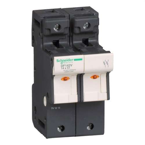Zekeringenhouder 2P 50A 14X51MM met referentie DF142V van het merk SCHNEIDER ELECTRIC