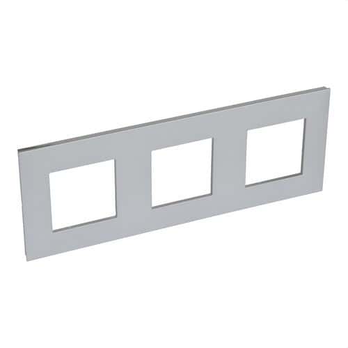Decoratief frame van 3 elementen aluminium/chroom Valena Next met referentie 741043 van het merk LEGRAND