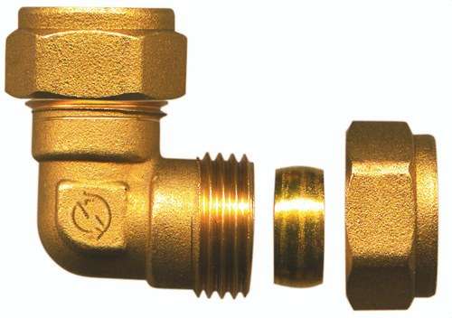 Dubbele kniekoppeling van messing 12x12mm met referentie TAP00322 van het merk ATUSA