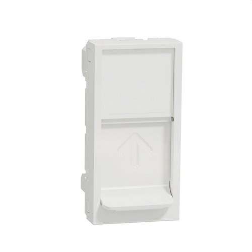 1-module RJ45 Keystone plaat polar wit New Unica met referentie NU946018 van het merk SCHNEIDER ELECTRIC