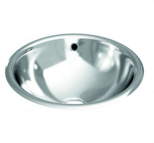 Bolvormige inbouwwastafel 355mm zonder overloop met referentie GW08 13 04 02 van het merk GENWEC