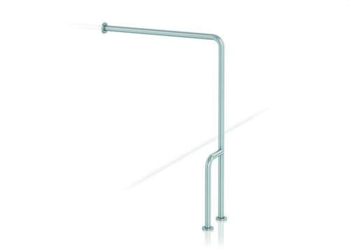 Wand-vloersteun 90º inox satijn links met referentie GW11 12 04 01 van het merk GENWEC