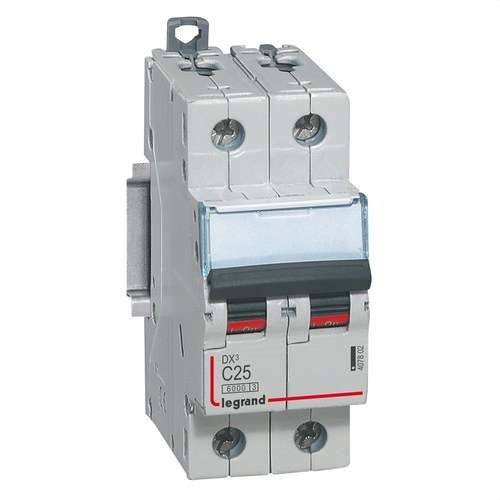 Magnetothermisch DX3 2P 25A Curve C 6/10kA met referentie 407802 van het merk LEGRAND