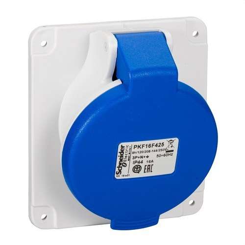 Inbouwschuinbasis 16A 2P+TT 200-250V IP44 met referentie PKF16F425 van het merk SCHNEIDER ELECTRIC