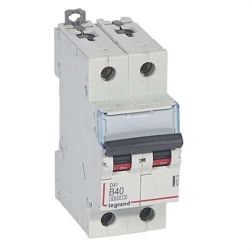 Magnetothermisch DX3 2P 40A Curve B 6/10kA met referentie 407513 van het merk LEGRAND