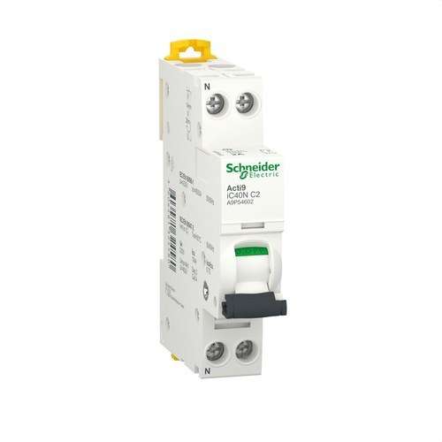 IC40N Circuit Breaker 1PN 2A Curve C 10kA with reference A9P54602 from the brand SCHNEIDER ELECTRIC