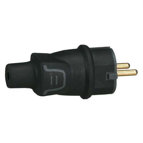 2P+T STEKKER ZWART RUBBER met referentie 050342 van het merk LEGRAND