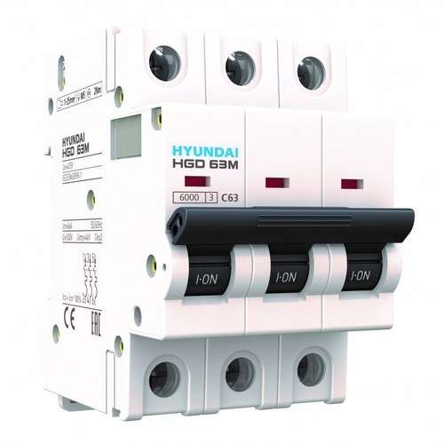 Magnetothermische schakelaar STD 1P+N, 6kA 6A Curve C met referentie HGD63-MN1006C van het merk HYUNDAI