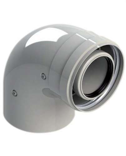 Schoorsteenbocht diameter 80/125mm 90º man-vrouw PP/Gelakt staal met referentie 8125-90MHP15 van het merk FIG