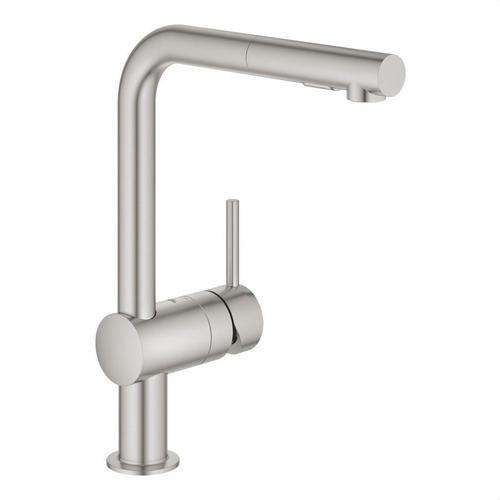 Keukenkraan eengreeps Minta 1/2" supersteel met referentie 30274DC0 van het merk GROHE