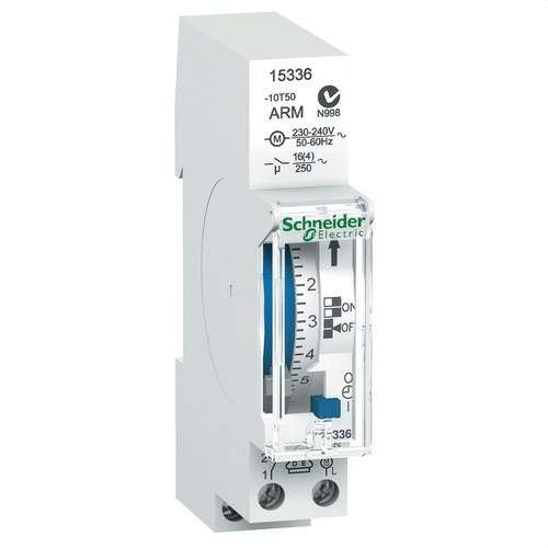 Analoge dagtijdschakelaar Acti9 IH 1 Module CRM 1 Kanaal 16A met referentie 15336 van het merk SCHNEIDER ELECTRIC