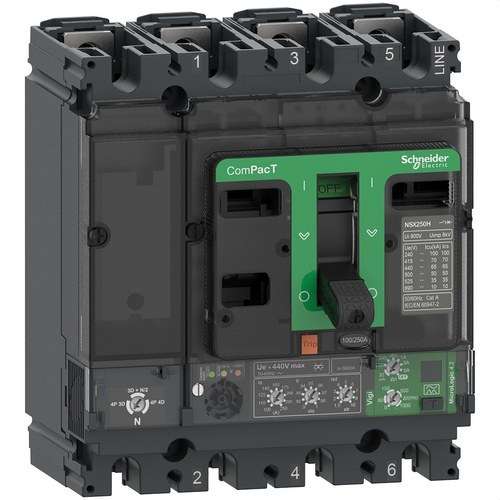 Automatische schakelaar ComPacT NSX160N 50kA AC 4P4R 100A Micrologic 4.2 met referentie C16N44V100 van het merk SCHNEIDER ELECTRIC