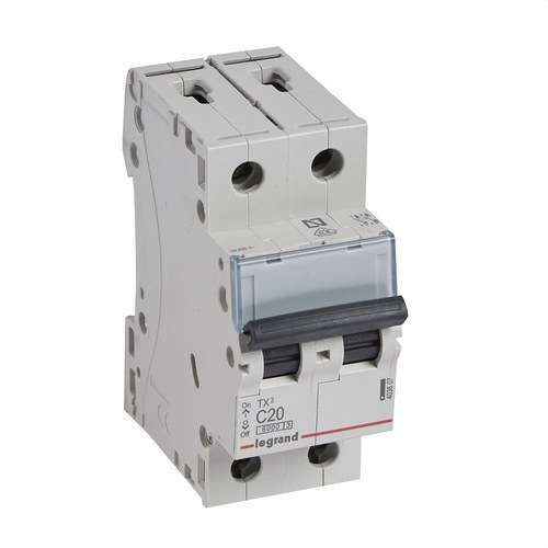 Magnetothermisch TX3 2P 20A Curve C Curve C 6kA met referentie 403607 van het merk LEGRAND