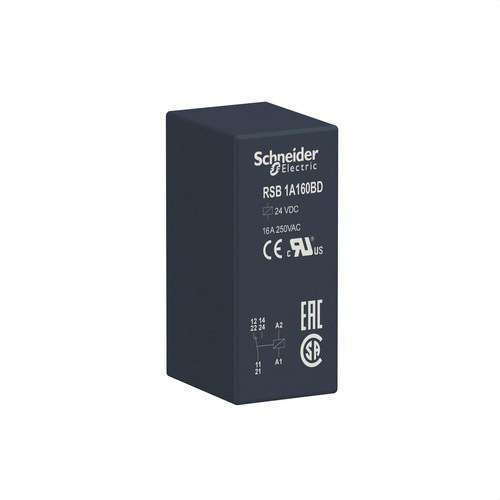 Plug-in relais 1 NO/NC 16A 24V DC met referentie RSB1A160BD van het merk SCHNEIDER ELECTRIC