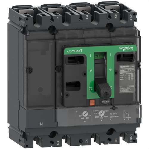Automatische schakelaar ComPacT NSX160N 50kA AC 4P4R 125A TMD met referentie C16N4TM125 van het merk SCHNEIDER ELECTRIC