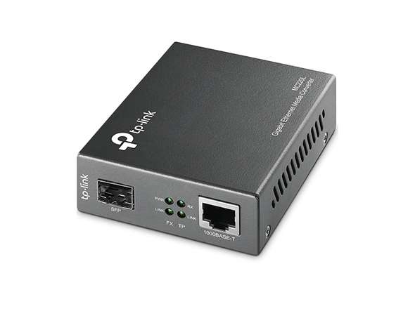 Gigabit Ethernet mediaomzetter met referentie MC220L van het merk TP-LINK