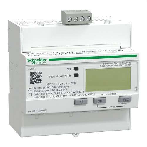Energie meter iem3255 x/5a c.0,5s modbus MID met referentie A9MEM3255 van het merk SCHNEIDER ELECTRIC