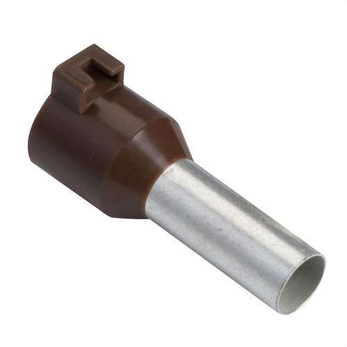 Kabeleinde met druketikethouder 10mm2 bruin met referentie DZ5CA102 van het merk SCHNEIDER ELECTRIC