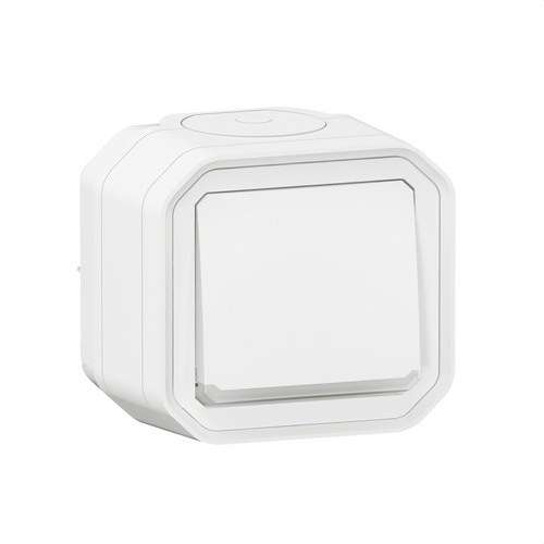 Lichtgevende NO-oppervlakmonoblocdrukknop wit Plexo met referentie 069762L van het merk LEGRAND
