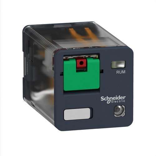 Relais 3 C/O 10A + Testknop + LED 24V AC met referentie RUMC32B7 van het merk SCHNEIDER ELECTRIC