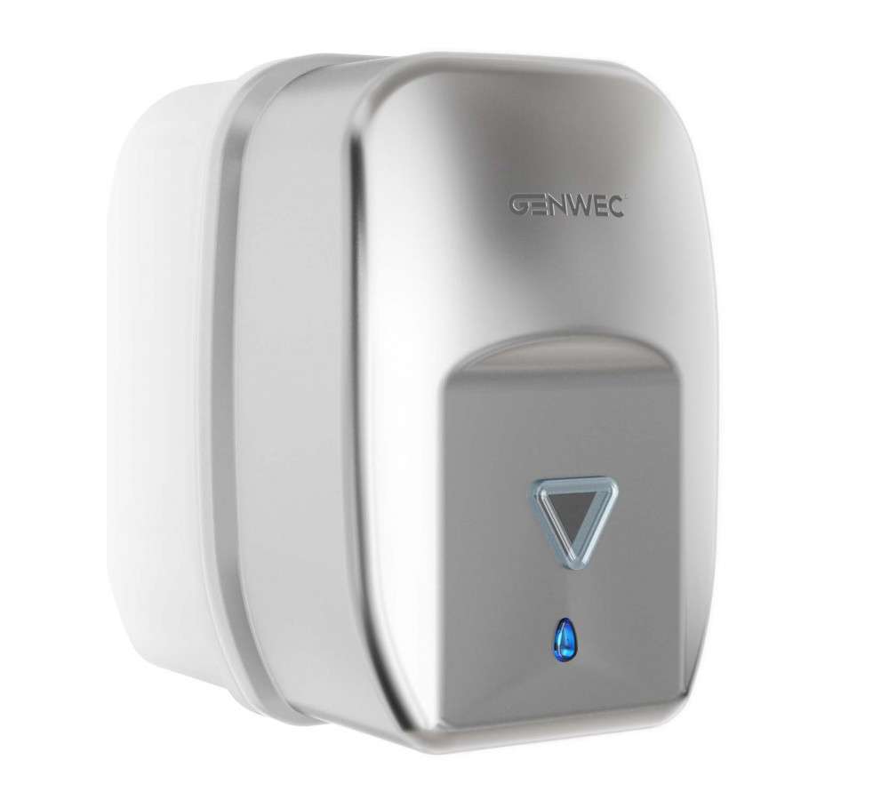 Automatische wandgemonteerde zeepdispenser van 1.200ml gesatineerd roestvrij staal met referentie GW04 20 04 01 van het merk GENWEC