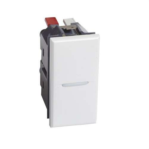 Axolute verlichte axiale schakelaar, 1 module, wit met referentie HD4001AN van het merk BTICINO